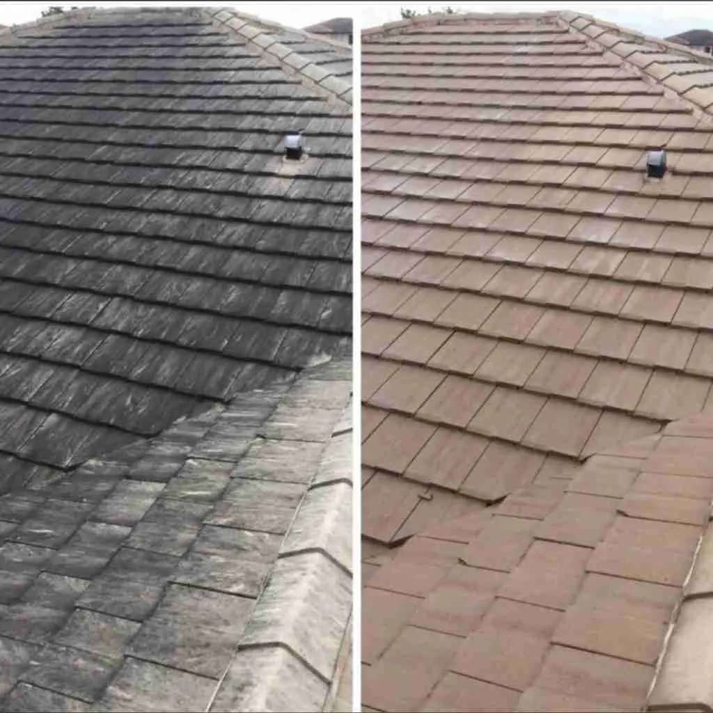 roof cleaning tile roof
