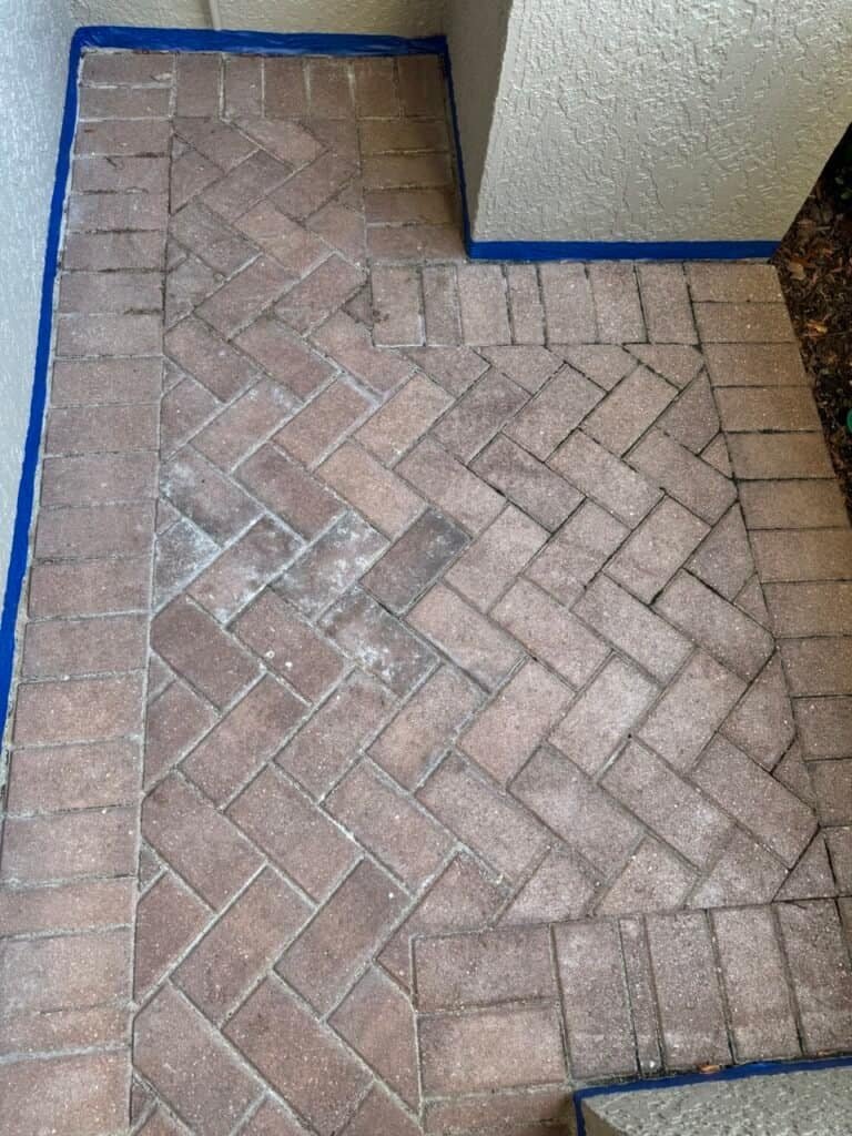 brick pavers with failed sealer